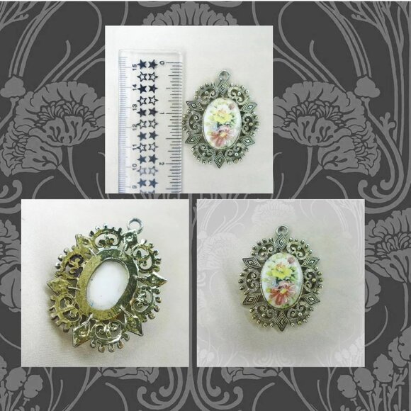 Vintage Pendant Lot of 5 Unique Pendants for Jewelry Making - Picture 8 of 14